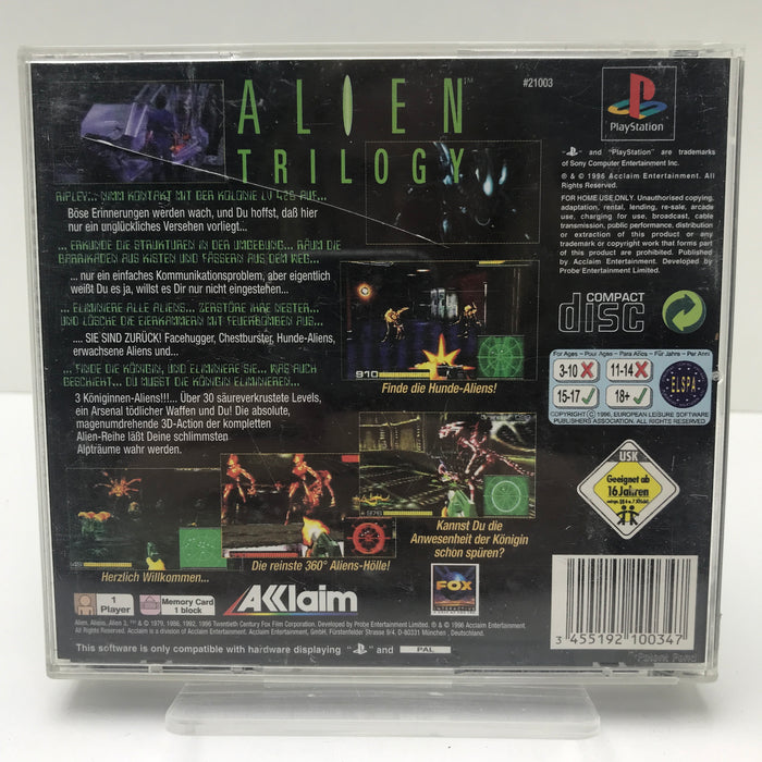 Alien Trilogy - PS1 (Duits)