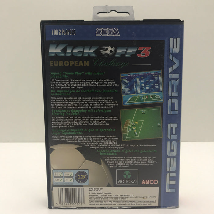 Kick Off 3: European Challenge - Sega Mega Drive